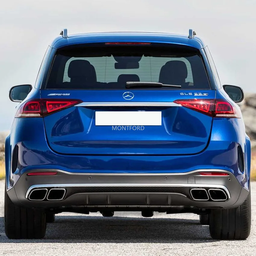 

Car Rear Bumper Lip Muffler Exhaust Tip Splitter Diffuser Protector For Mercedes Benz GLE GLS V167 X167 2020+ GLE63 AMG