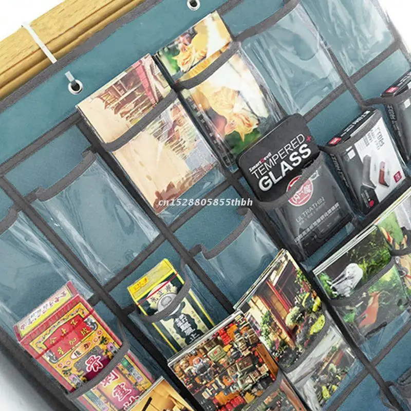 

25 Clear Pockets Classroom Pocket Chart For Teacher Cell Phones Holder Door Hanging Calculator Organizer
