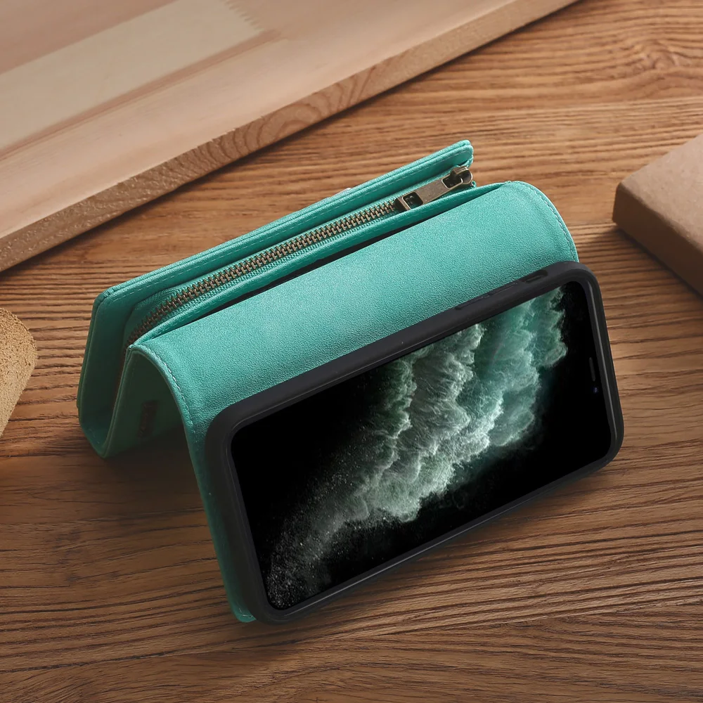 Съемный многофункциональный кожаный чехол кошелек для iPhone 11 Pro Max Xs X 8 7 Plus карт Apple