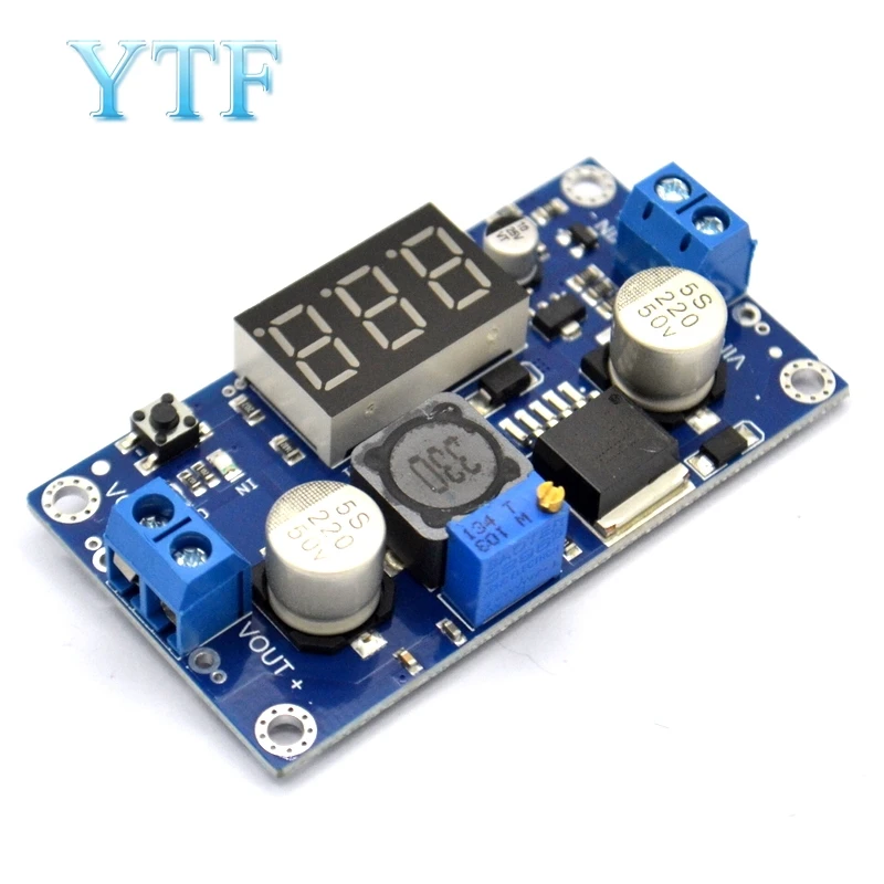 Цифровой Повышающий Модуль питания регулируемый светодиодный вольтметр от 4 5 до
