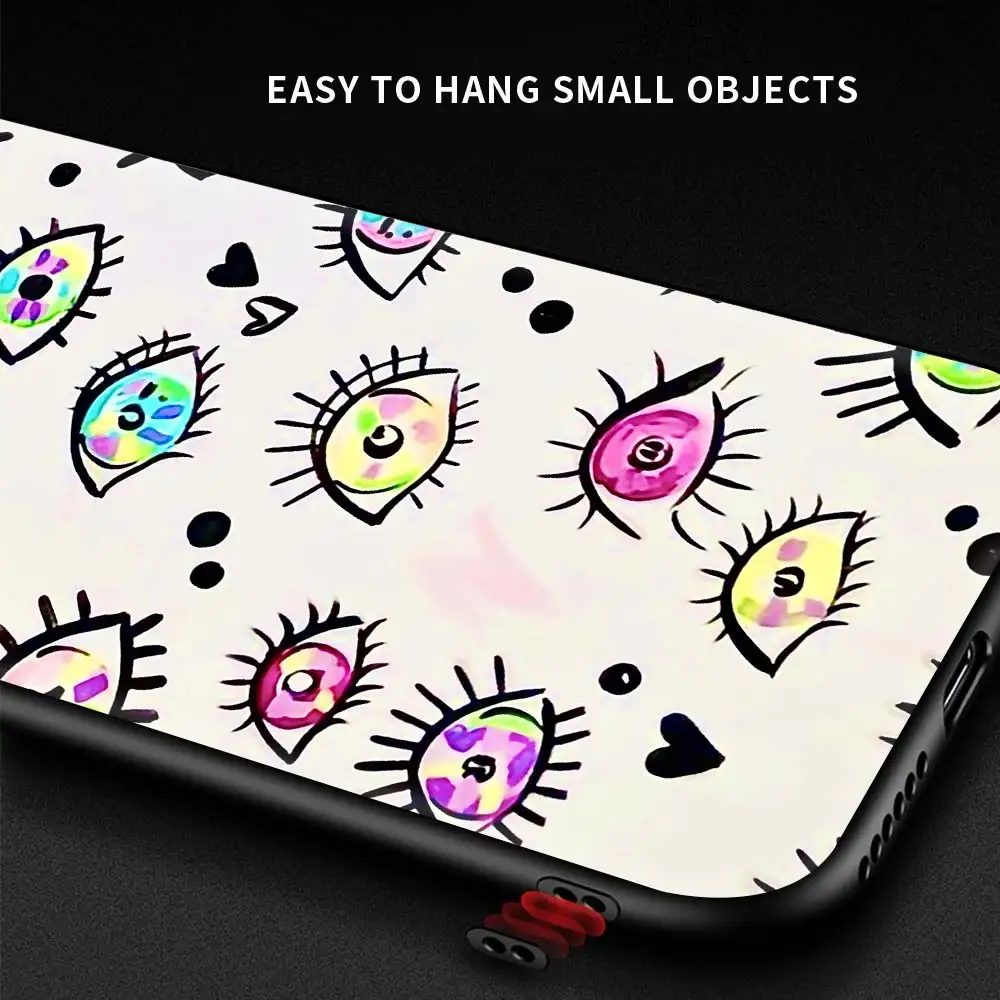 

For Xiaomi Redmi Note 9S 8 Pro 8T 9 7 7A 8A 9A 9C 6A Phone Case For Redmi Note 10 Pro Black Cover Lucky Eye Blue Evil Eye