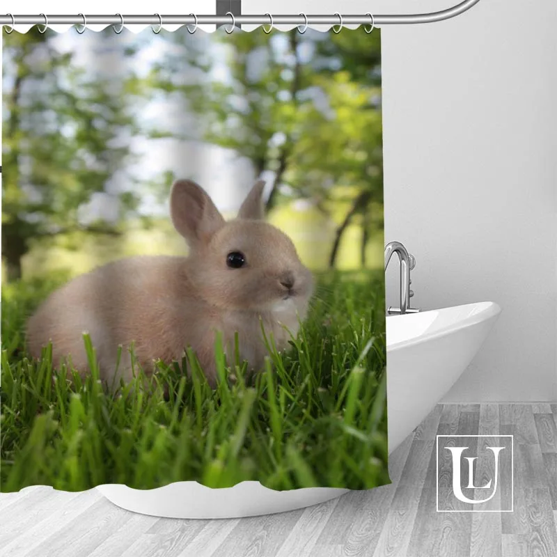

Custom Brown Rabbit Shower Curtain MORE SIZE Waterproof Fabric Shower Curtain for Bathroom Decor Dropshipping