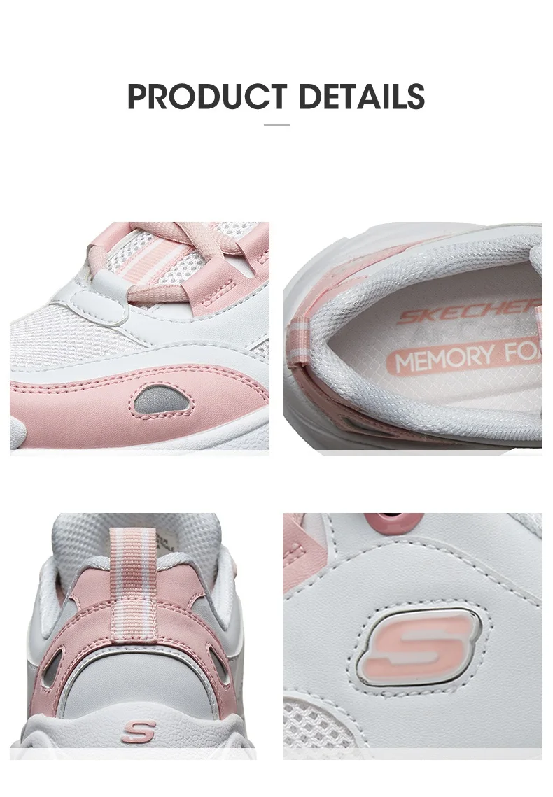 Skechers/кожаные женские массивные кроссовки на платформе; повседневная обувь на массивном каблуке; Женская Удобная обувь для папы на больной подошве; женская обувь