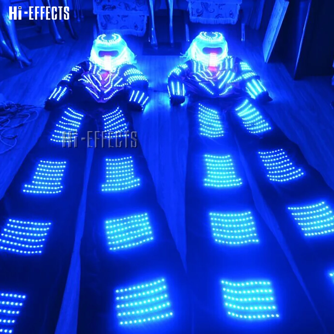 Светодиодный робот одежда RGB цвет светодиодный светящиеся огни одежда ходунки робот костюм DJ ночной клуб вечерние сцены шоу одежда