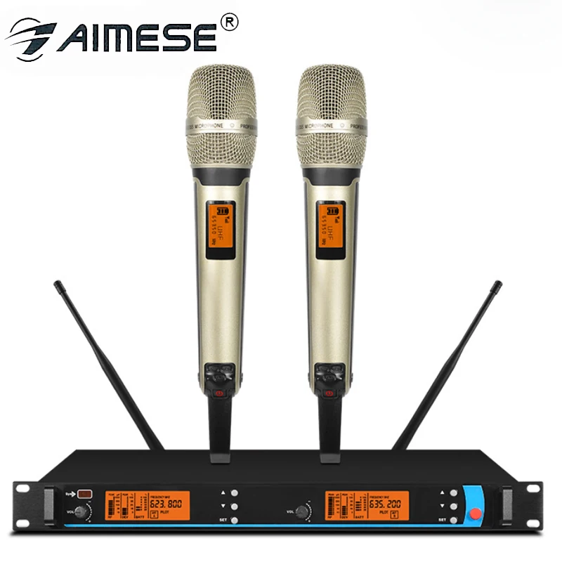 2019 Новый профессиональный золотой цвет двойной ручной SKM9000 UHF беспроводной