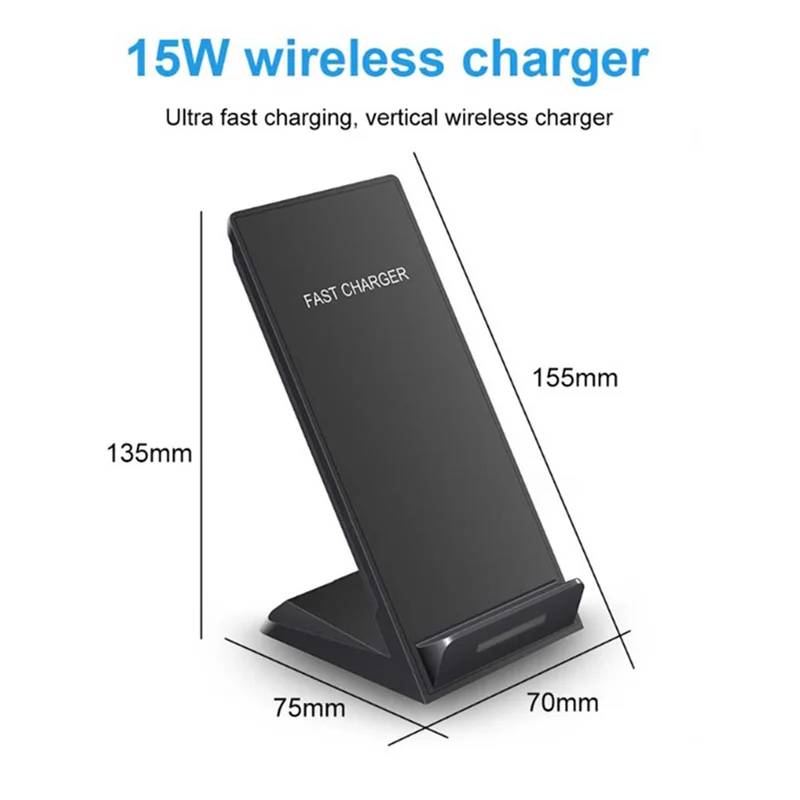 

15W Wireless Charger phone Holder Auto-Adaptive Indicator Fast Charge Pad For iPhone 11/11 Pro/11 Pro Max/XS Max Samsung S20/S10