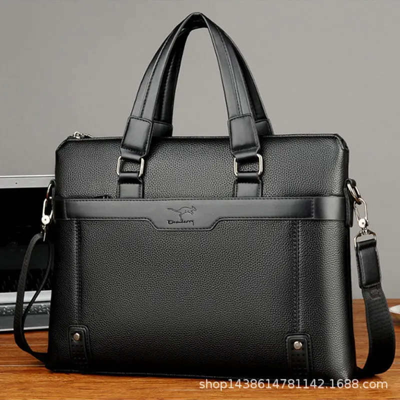 2021 Brand Business Men's Briefcase High Quality Totes Leather Men Laptop Handbags Messenger Bags for Male