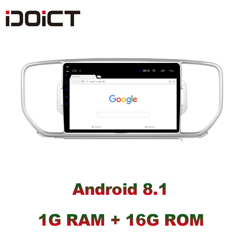 IDOICT Android 8 1 автомобильный DVD плеер GPS навигация Мультимедиа для KIA Sportage kx5 радио 2016