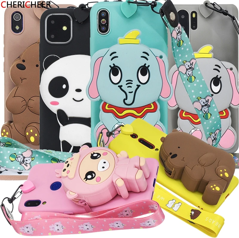 Чехол Кошелек на молнии с мультипликационным принтом для huawei P Smart 2019 чехол ремне