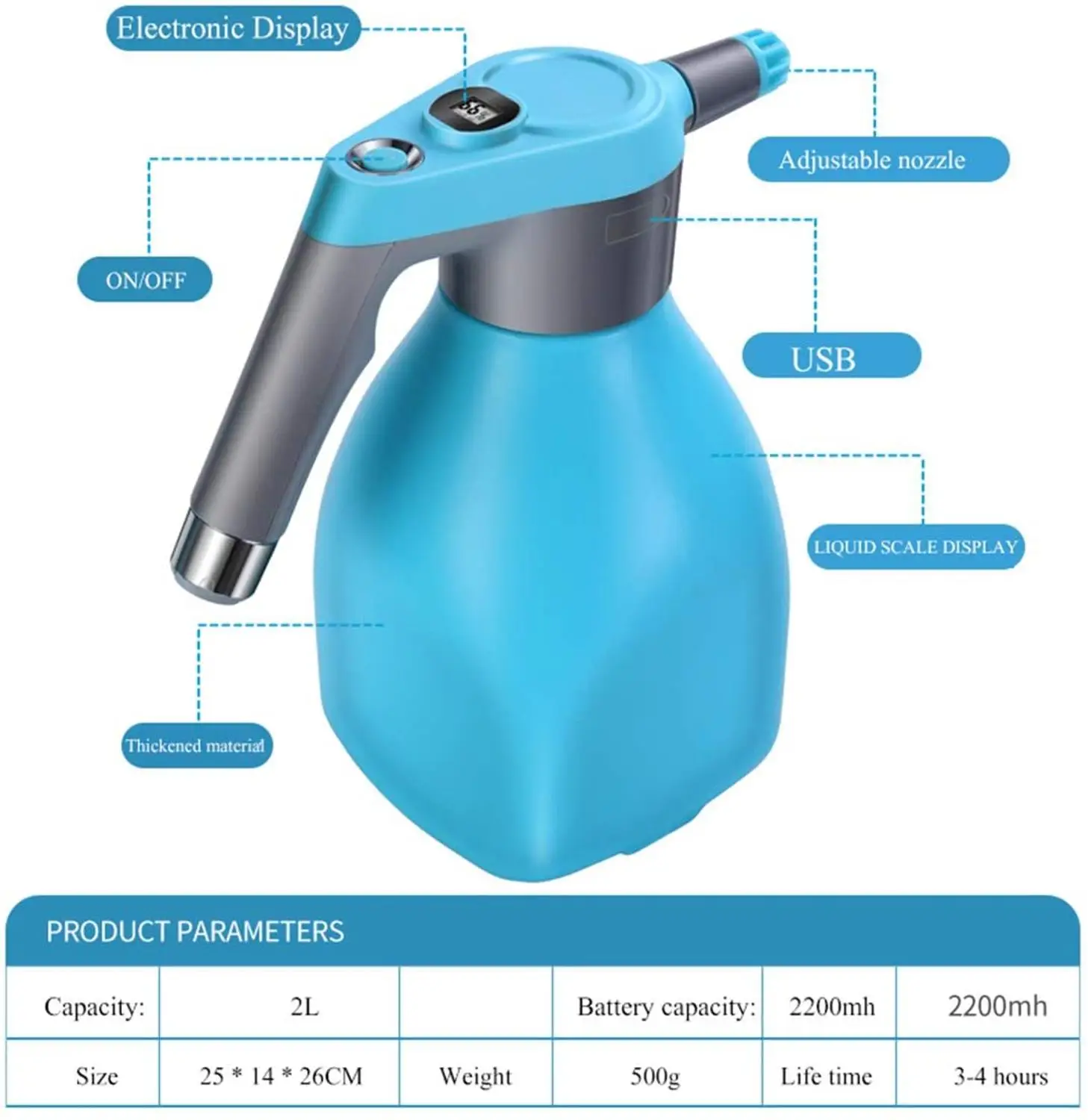 Электрический распылитель воды автоматическая насадка водяной для мытья