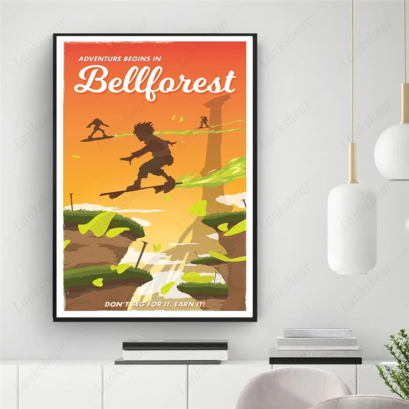 Пейзаж Midgar плакат потерянный лес бессонница путешествия холст живопись