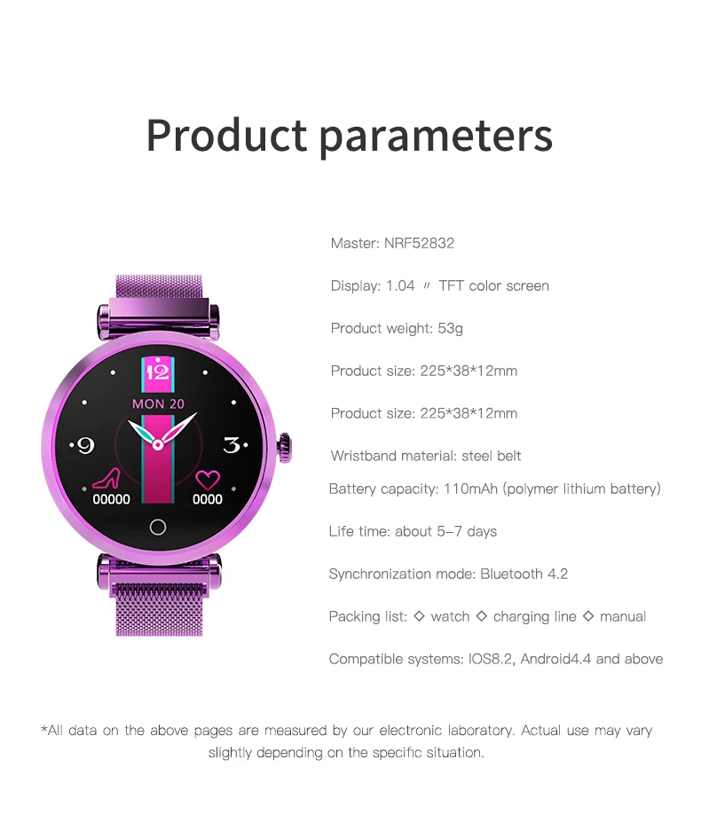 Для женщин модные часы Smart watch монитор сердечного ритма, с экраном сердцебиения, умные часы, Для мужчин умные часы Фитнес часы-браслет