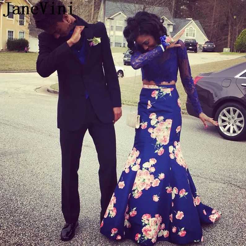 Женское платье-Русалка с длинным рукавом из двух частей | Свадьбы и торжества