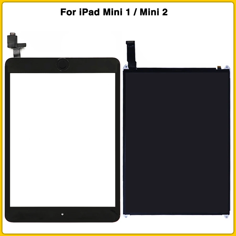 Новая ЖК-сенсорная панель для iPad Mini 1 Mini 2 ЖК-дисплей сенсорный экран дигитайзер сенсор передняя стеклянная линза с деталями в сборе
