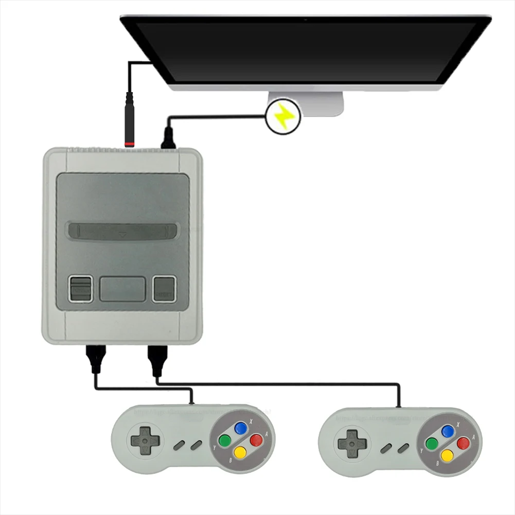 Mini HD TV Video Game Console Handheld Retro Family Built-In 620 Classic for SNES games Dual gamepad PAL&ampNTSC | Электроника