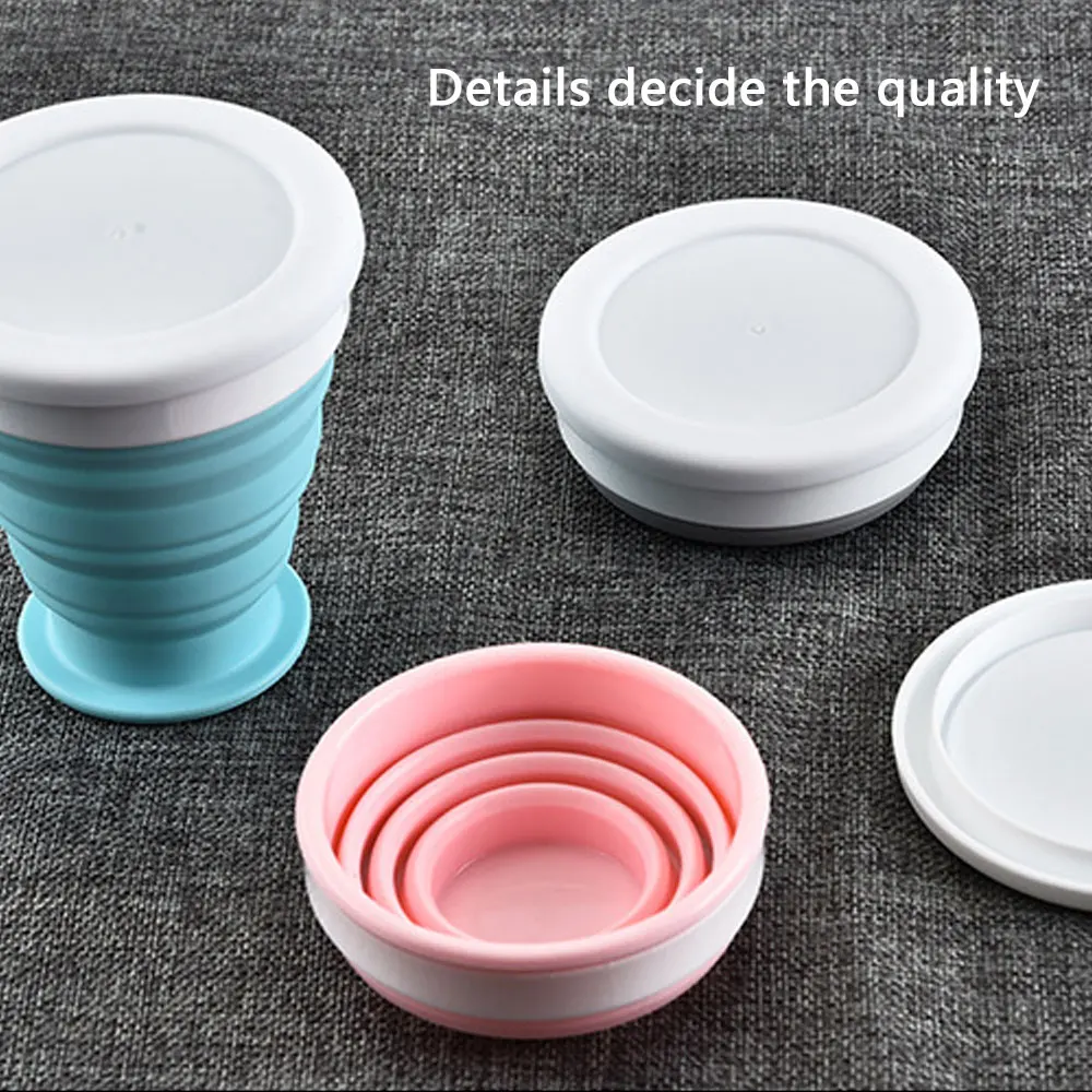 300 мл многоразовая походная дорожная чашка регулируемая пищевая Силиконовая