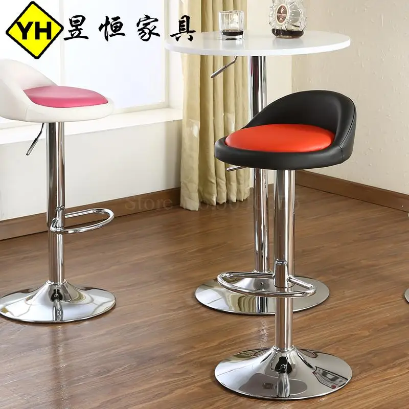 Барный стул с подъемным механизмом простой высокий табурет вращающийся барный
