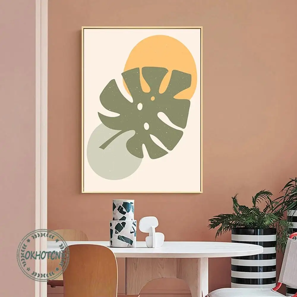 Абстрактный фрукт питая кокос оранжевый арбуз банан холст живопись