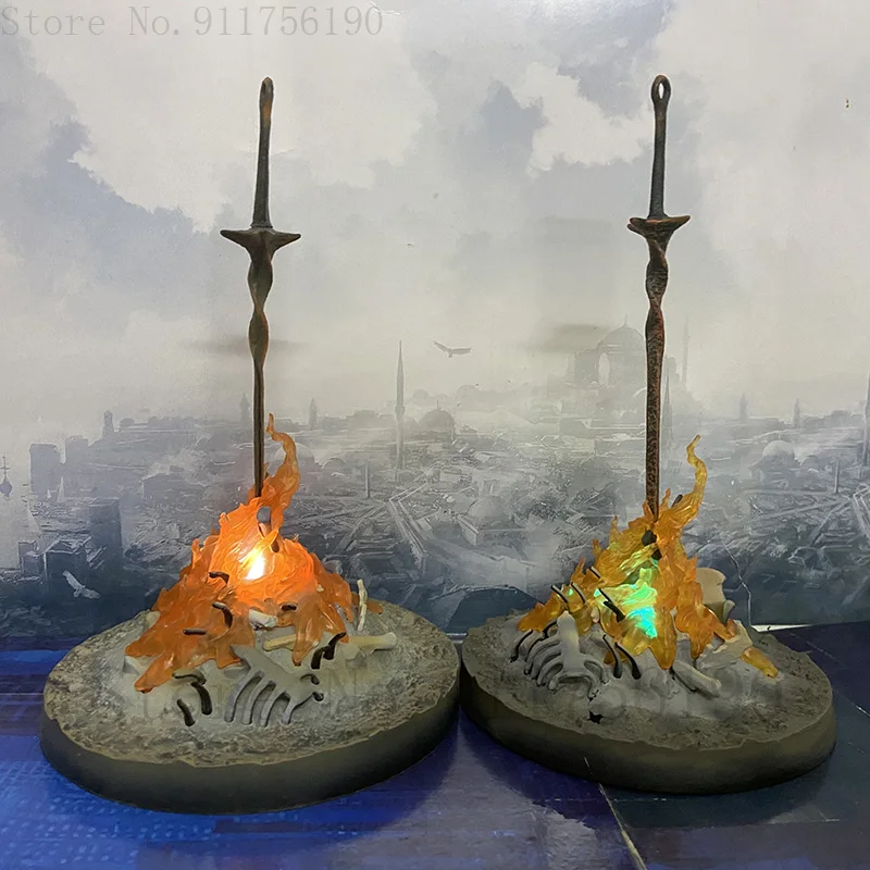 Фигурка Темные Души 3 костра светящийся меч огонь масштаб 1/6 Коллекционная модель