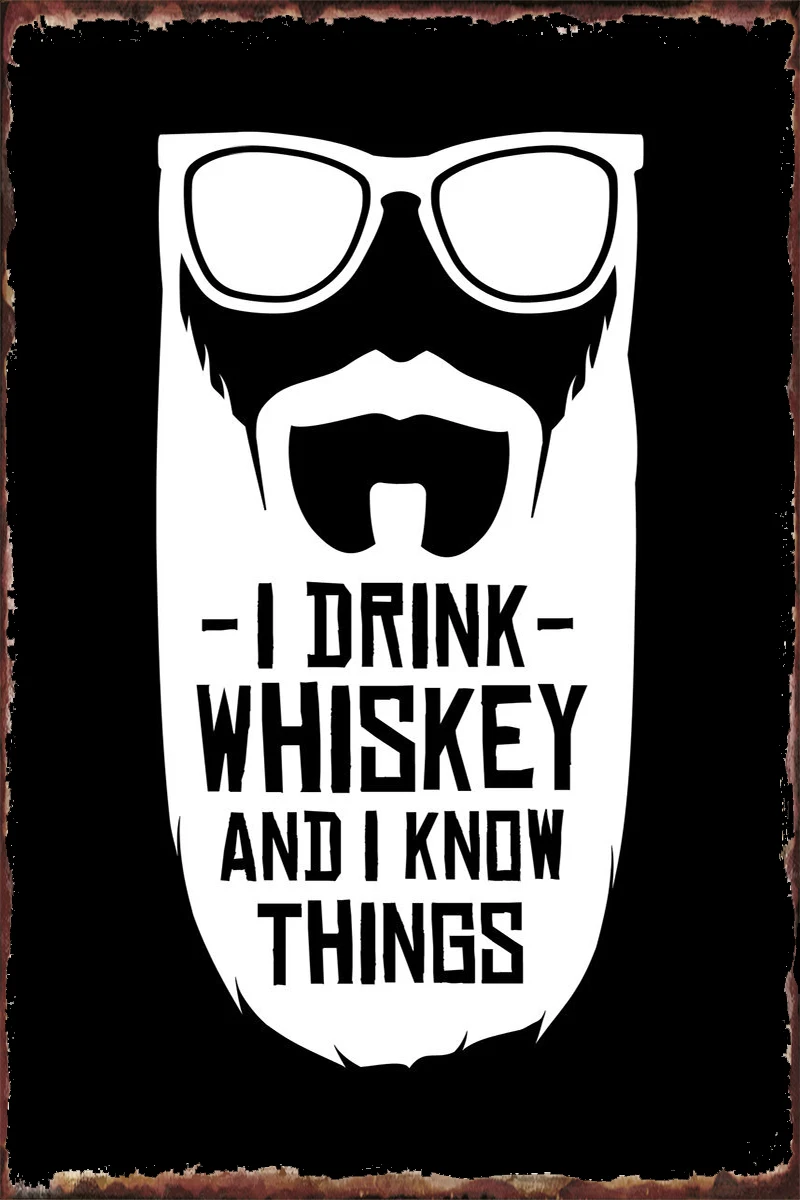 

Scottish Whiskey Beard Metal Sign Tin Sign Tin Plates Wall Decor Room Decoration Retro Vintage For Home Club Man Cave Cafe Pub