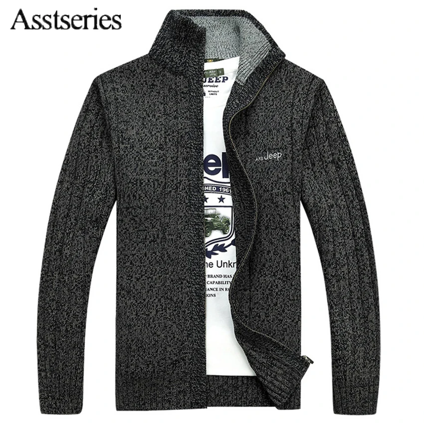 

Free shipping Man Sweater Casual Men cardigan thick cashmere sweater Outdoors outerwear winter Brand sweater 68hfx