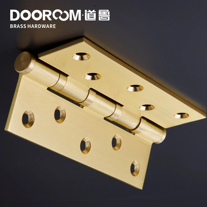 Одна часть-Dooroom латунные толстые подшипниковые петли " x 3" x 3 мм, " x 3" x 3 мм двери из цельного дерева Американский черный золотой немой петли с винтами