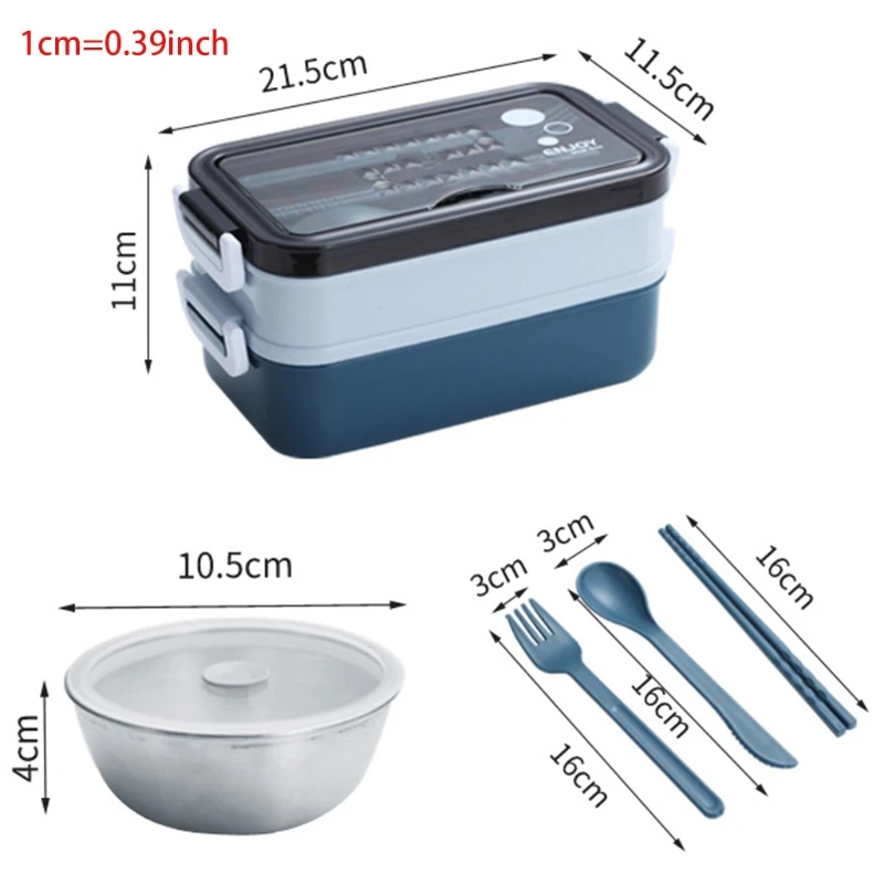 

New Lunch Box Bento Box For Student Office Worker Double Layer Microwave Heating Lunch Container Food Storage Container