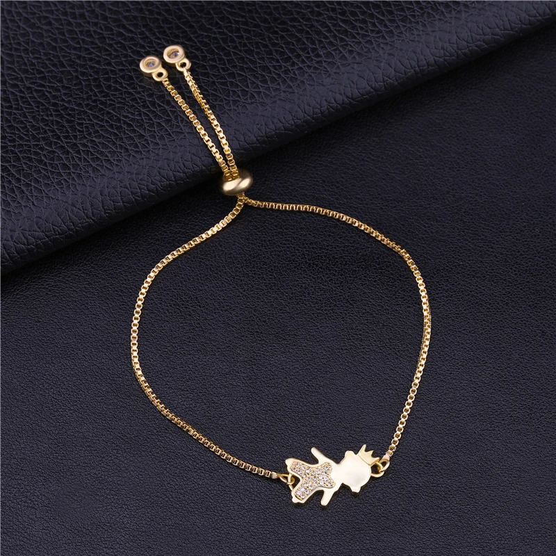 Gold Juya Прямая поставка, женские браслеты, золото/серебро, браслеты с подвесками для женщин, ручная работа, Mama Boy, браслеты для девочек, ювелирные изделия для дружбы - Окраска металла: Gold
