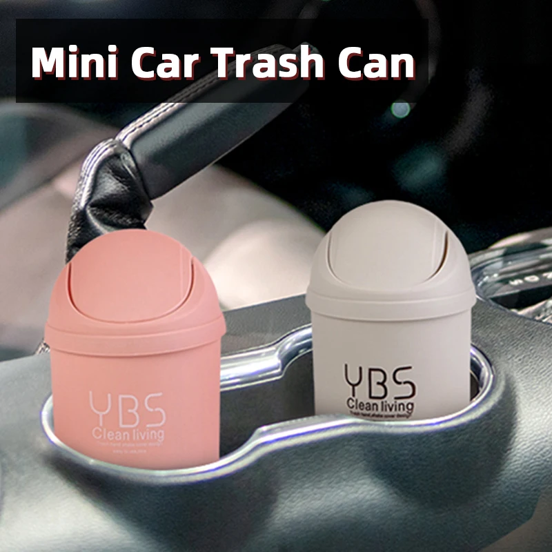 

Mini Car Trash Can Garbage Can Auto Bin Box Universal Car Trash Can Accessories Portable trash can for car interior and family
