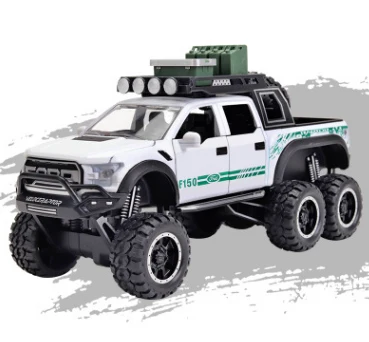 1:32 Raptor F150 пикап металлические игрушечные машинки модель с музыкой мигающий Звук для мальчиков подарки на день рождения - Цвет: White