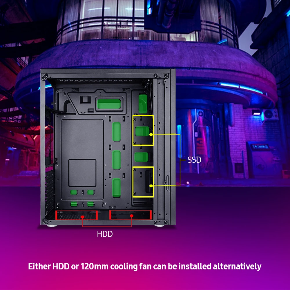 Чехол для настольного компьютера ATX с полным обзором Прозрачный чехол ПК