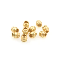 10pcs brass gold big hole drum shape spacer beads for bracelet jewelry making accessories
