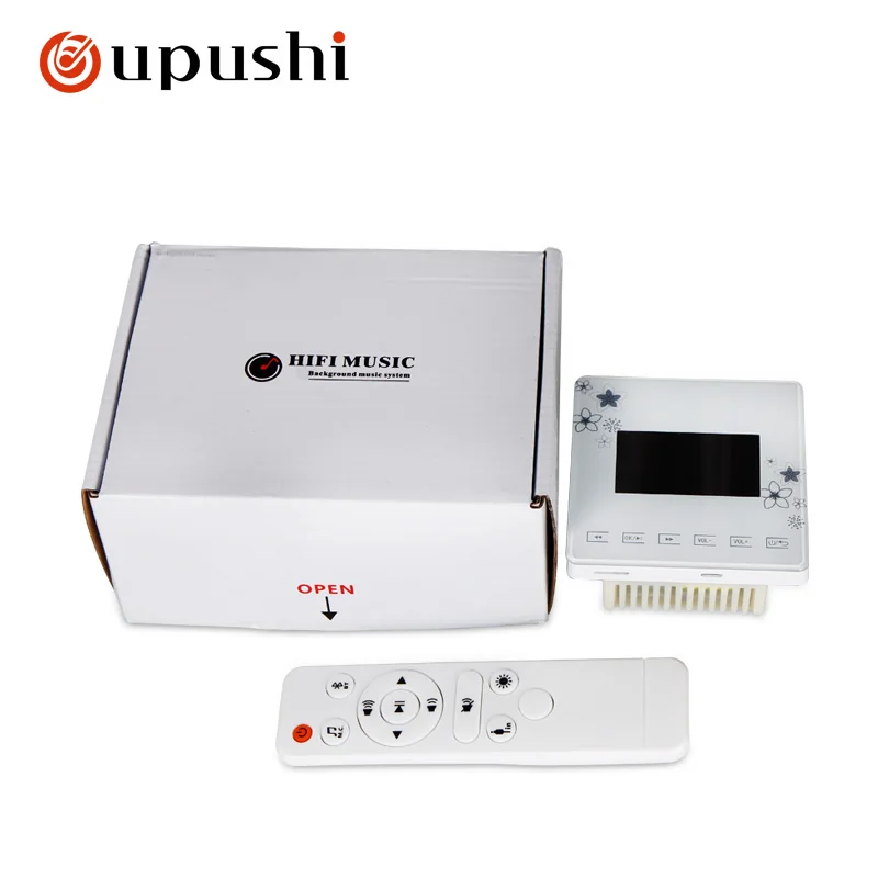

Opushi AO 2*15W 4-8OHM Smart wall amplifier Support WIFI/Bluetooth/SD card/MP3 High fidelity sound quality