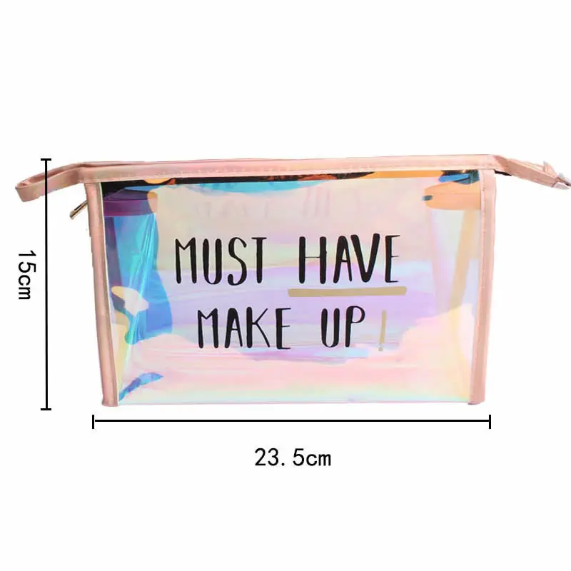 Women Travel Cosmetic Bag Fashion Transparent Zipper Clear Make Up Makeup Case Organizer Storage Pouch Toiletry Wash Kit Box | Багаж и