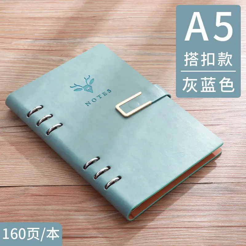 

PU Leather A5 Loose-leaf Notebook Journals Agenda Planner Refillable Paper Creative School Stationery
