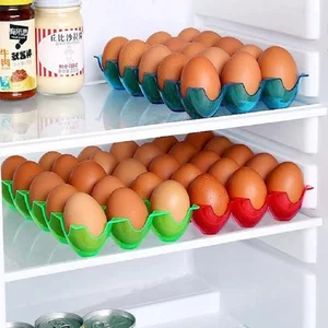 3pcs egg storage box plastic egg tray 15 grids fresh preservation egg organizer portable food storage container kitchen gadget free global shipping