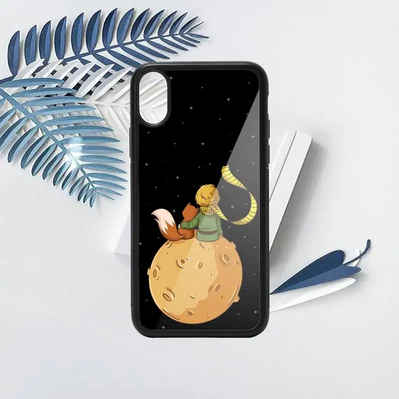 

Lovely The Little Prince Black art Phone Case PC for iPhone 11 12 pro XS MAX 8 7 6 6S Plus X 5S SE 2020 XR