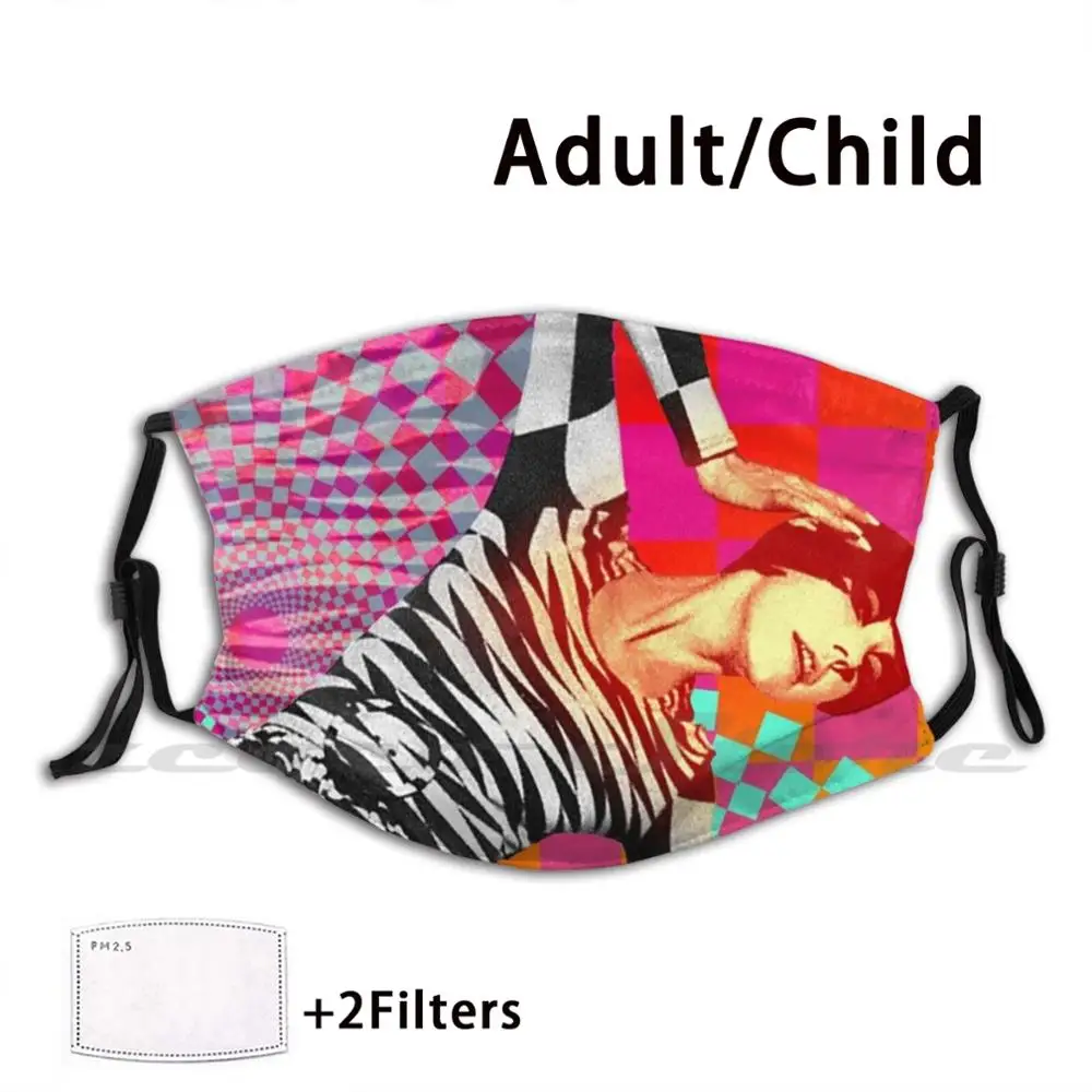 

Supermodel Peggy Moffitt 1-Supermodels Of The Sixties Series Mask Cloth Reusable Print Filter Washable Collage Fashion Model