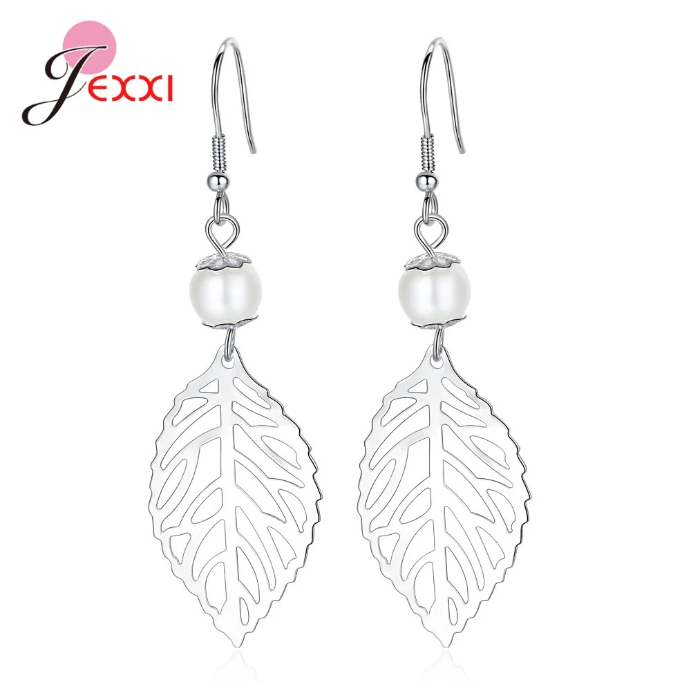Brincos висячие серьги с натуральным большим полым листом и роскошным пресноводным