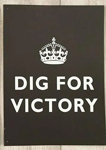 

Dig for Victory War Time Poster Vintage Retro Metal Sign, Garden Allotment A4 Retro Wall Home Bar Pub Vintage Cafe Decor, 8x12