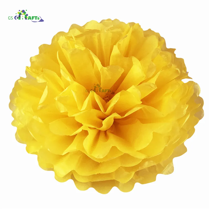 10.Deep Yellow Высота каблука 10 см, каблук 15 см, 20 см, 25 см, свадебных платьев, декоративных изделий и Бумага помпонами Pom Poms 4 6 8 10 дюймов шары вечерние дома декоративная ткань украшения ко дню рождения - Цвет: 10.Deep Yellow