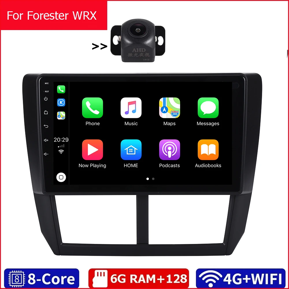 Автомобильный плеер Android 10 0 2 Din 4G Wi-Fi BT для Forester WRX Subaru 2008 2009 2010 2011 с GPS Carplay DSP |
