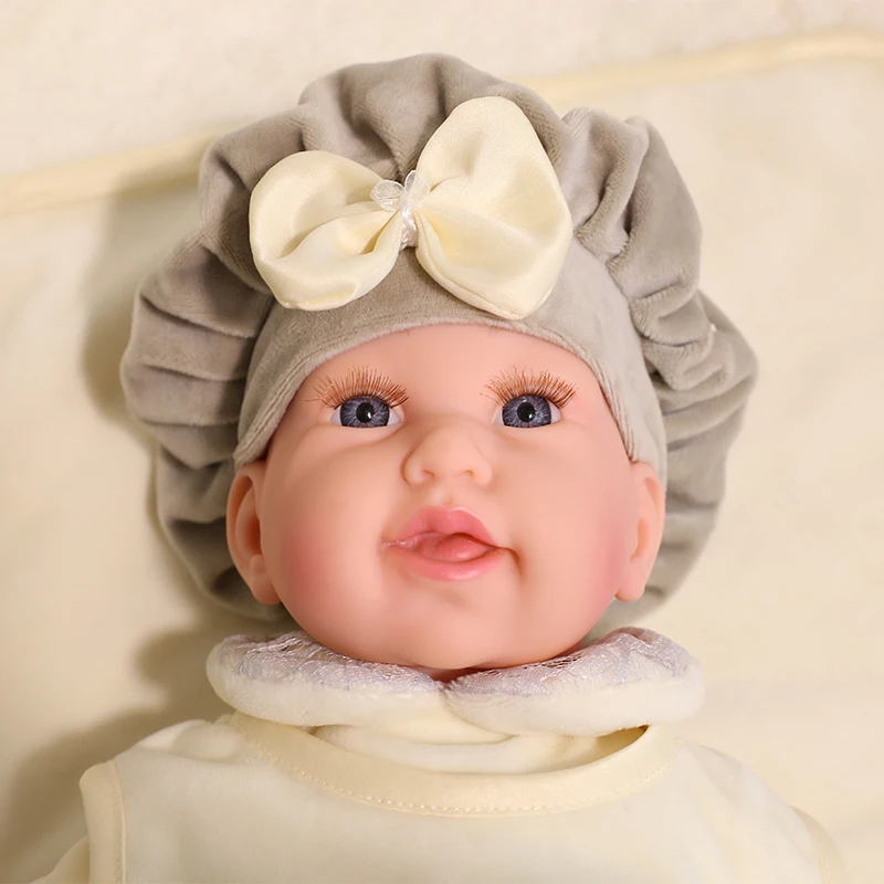 45 см кукла для новорожденных с улыбающимся лицом без функции куклы ковром платье
