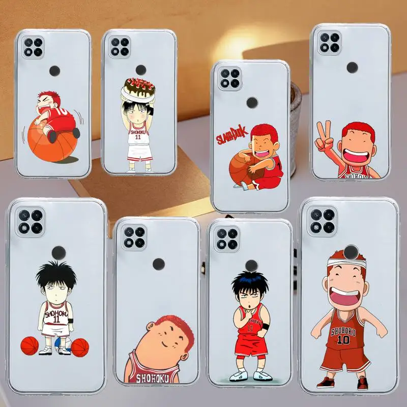 

Cartoon Slam Dunk basketball Phone Case Transparent for Xiaomi redmi note 8 9 10 11 t lite pro ultra mix 4 k40
