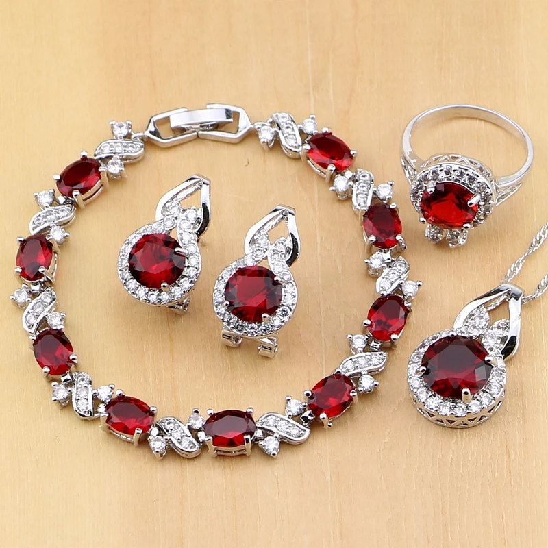 Женский ювелирный комплект из колье серёг и браслета серебра 925 пробы|jewelry sets for