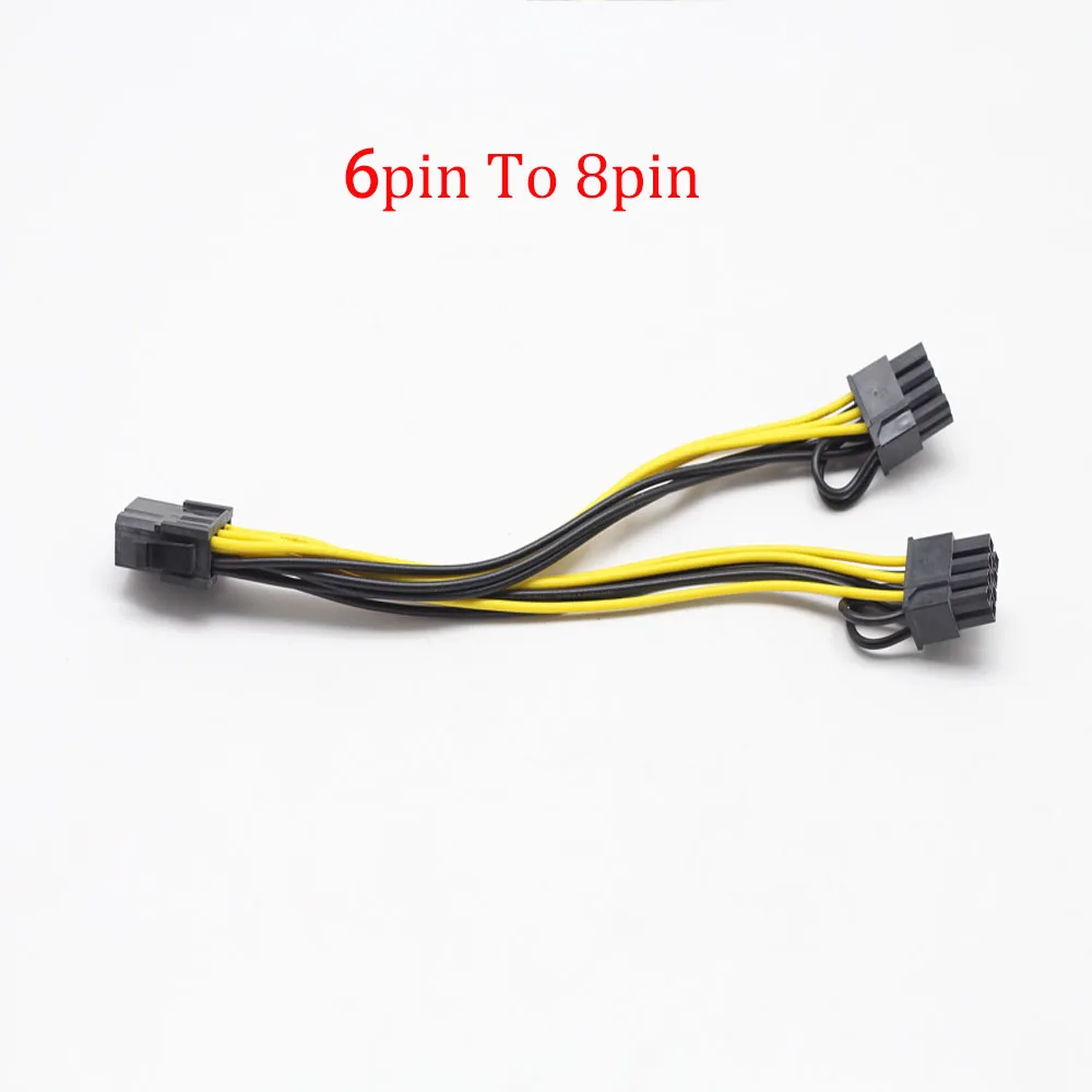 

6pin To 8pin Graphics Video Card Power Splitter Cable 6Pin Female Double 8Pin