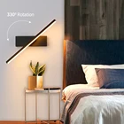 Современная настенная лампа на 360 градусов, прикроватная лампа, спальня, гостиная, белыйнатуральныйтеплый белый свет, вращающийся настенный светильник