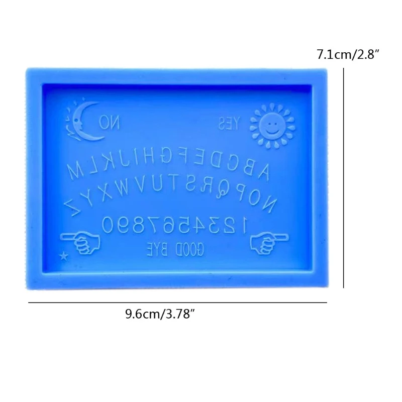 

Witchcrafts Psychic Board Epoxy Resin Mold 26 English Letters Rectangular Plate Silicone Mould DIY Crafts Ornaments Tool