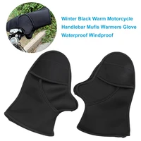 2pcs motorcycle handlebar cover gloves 3024 cm touch friendly snowmobile handlebar muff gloves for mountain bike
