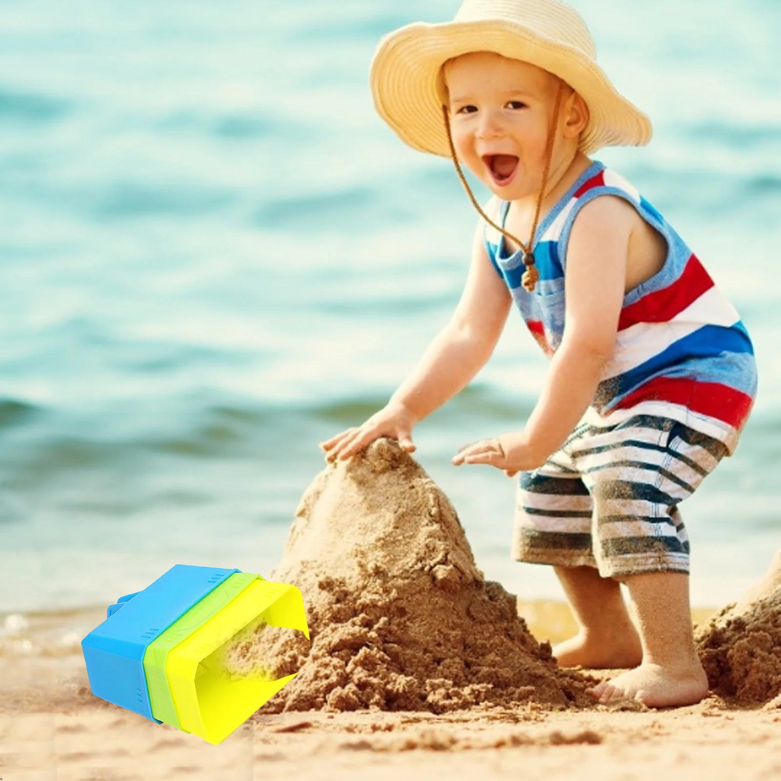 

1PC Sand Block Molds Snow Brick Shape Sand Clay Mold Building Blocks Pyramid Sandcastle Beach Sand Toy Baby Child Kids Toys
